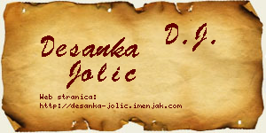 Desanka Jolić vizit kartica